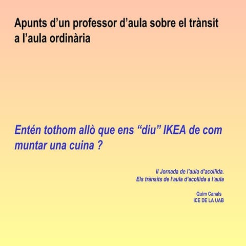 Reflexions d'un professor d'aula 2