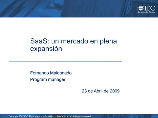 Saas Un Mercado En Plena Expansion