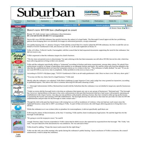 New BYOB Law for Sayreville (The Suburban)
