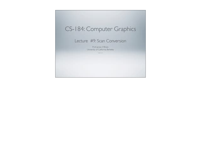 Open GL 09 scan conversion