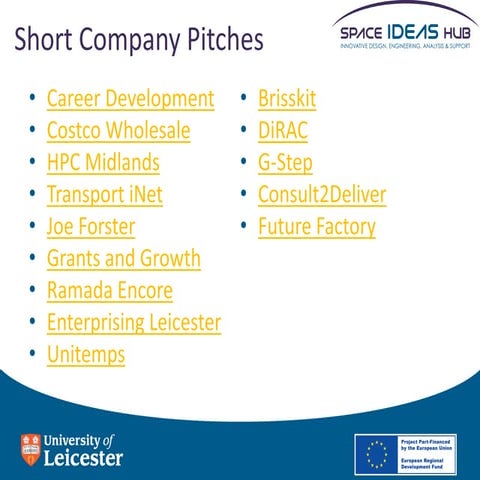 HUB:BLE-2 09   short company pitches