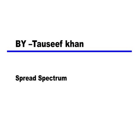  spread spectrum technique