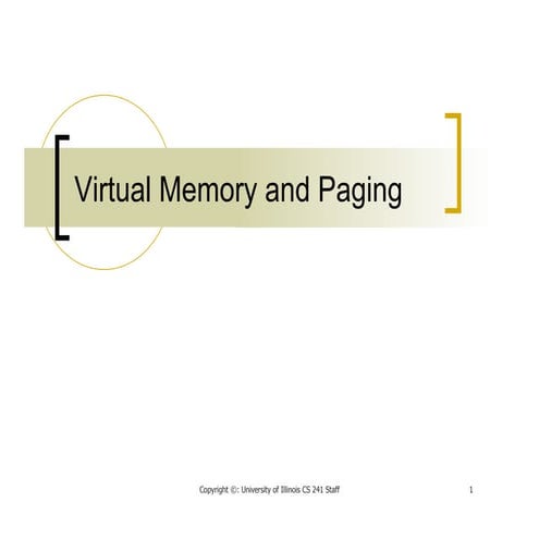 Virtual memory and paging in the computer science and engineering department ...