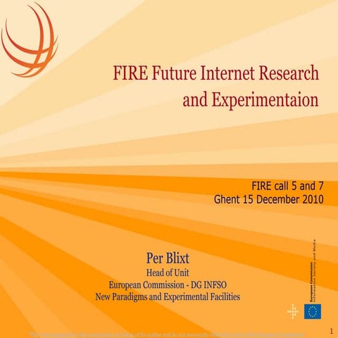 Per Blixt - Fire results from call 5 and plans for call 7