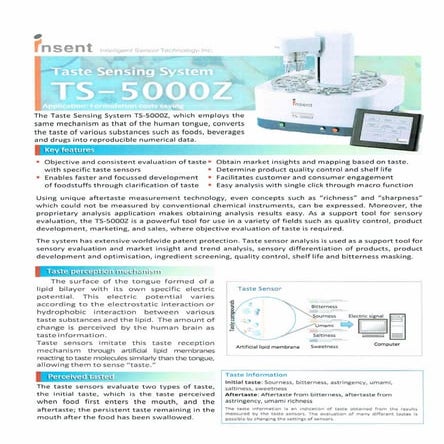 Insent Taste Sensing System - Its use in cost savings 