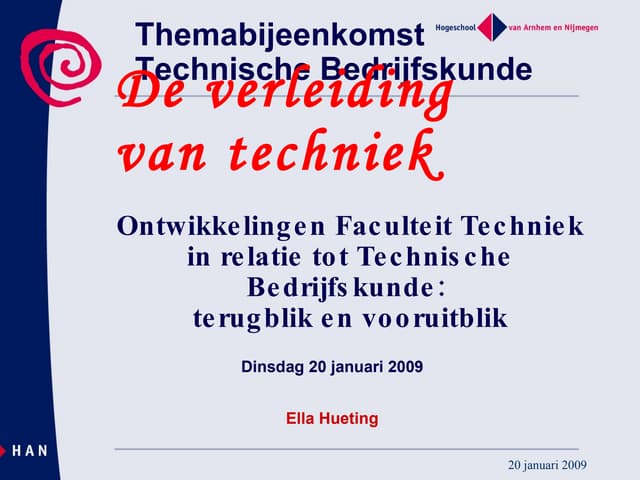 Themabijeenkomst Technische Bedrijfskunde