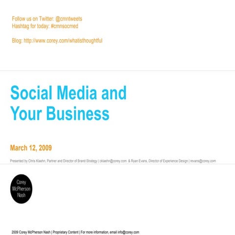 Social Media and Your Business - UPDATED
