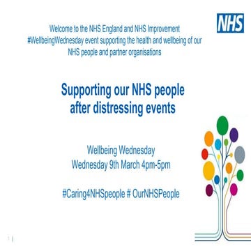 #Caring4NHSPeople virtual wellbeing session 9th March 2022