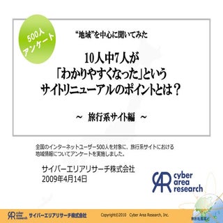 リサーチレポート（旅行）090414