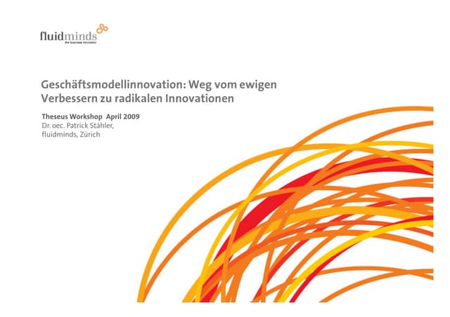 Geschäftsmodellinnovationen, Präsentation Fraunhofer Gesellschaft