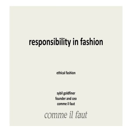 0905 Comme In Faut Responsibility In Fasion Eng