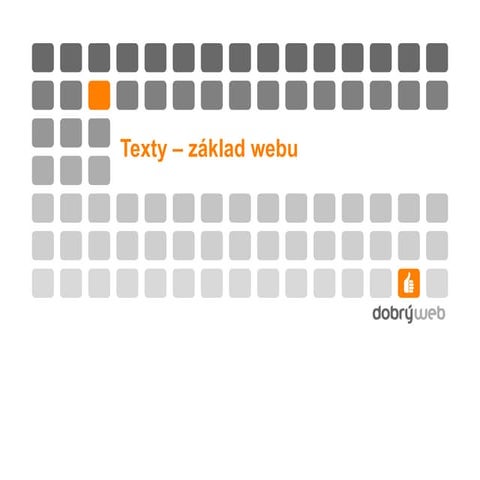 Texty - základ webu