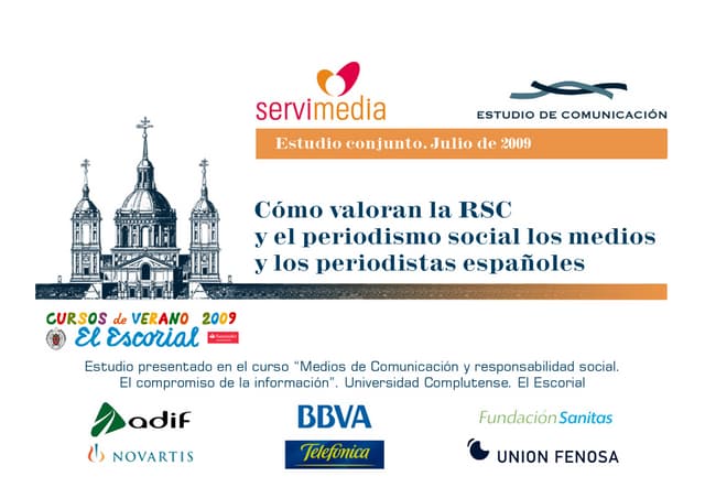 Cómo valoran la RSC y el periodismo social los Medios y los periodistas