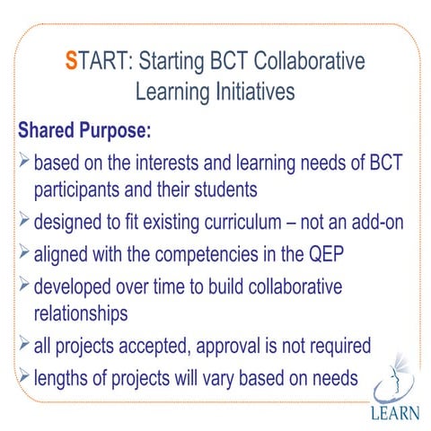START Starting A Collaborative Learning Initiative