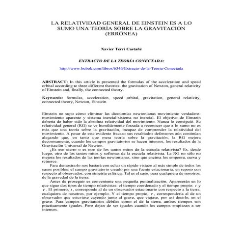 GRAVITACION UNIVERSAL, RELATIVIDAD GENERAL Y TEORIA CONECTADA