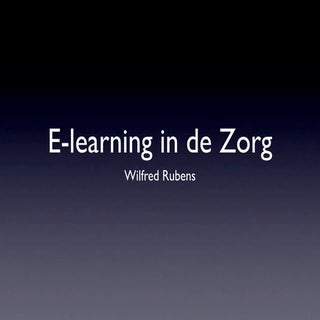 E-learning in de Zorg