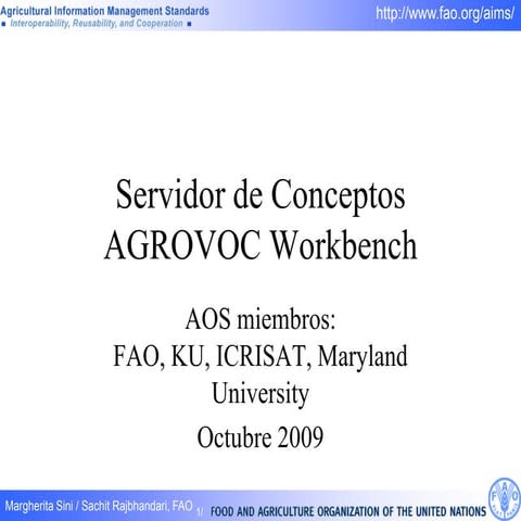 Servidor de Conceptos AGROVOC workbench
