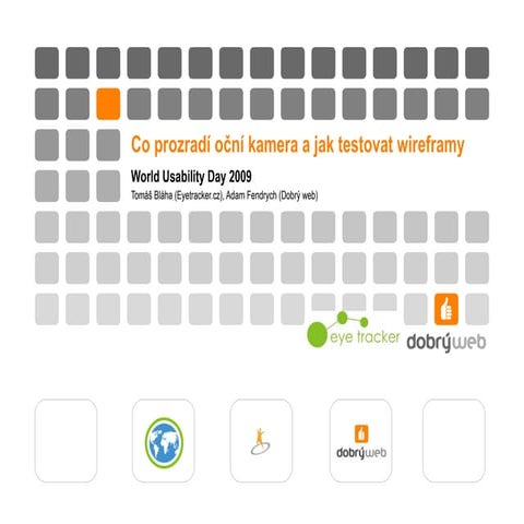 WUD 2009: Co prozradí oční kamera a jak testovat wireframy webu