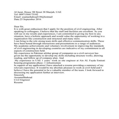 application for civil engineer | PDF
