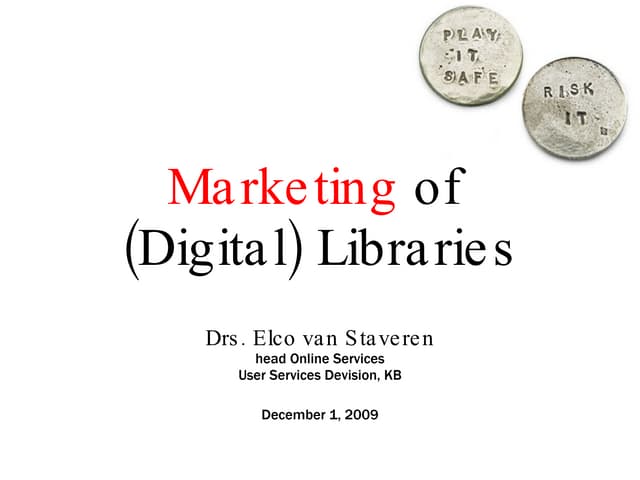 Marketing Of Digital Libraries