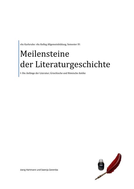 091204 Vhs  Literaturgeschichte  I ...