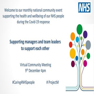 #Caring4NHSPeople - virtual wellbeing session 9 December 2020