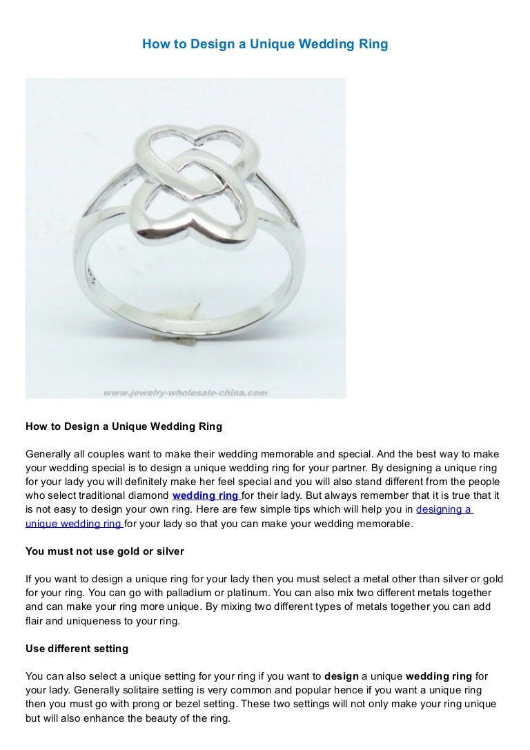0913 how to design a unique wedding ring