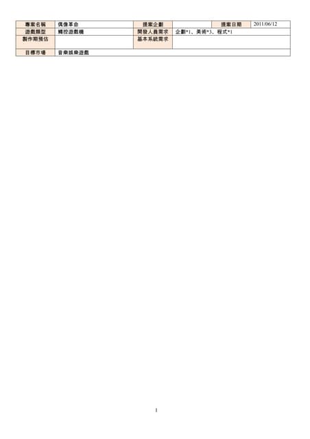 偶像革命遊戲企畫書0915