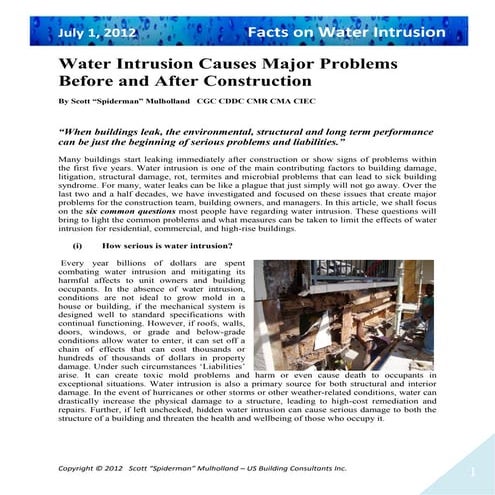 Waterproofing Challenges and Suggested Remedial measures for High Rise ...