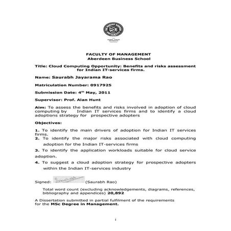 Business Benefits of Cloud Computing to Indian IT Service