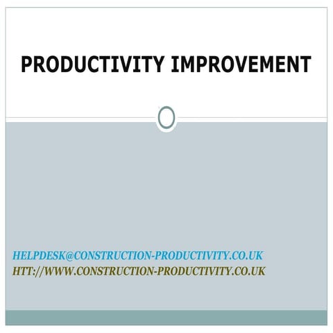 092 Productivity Improvement