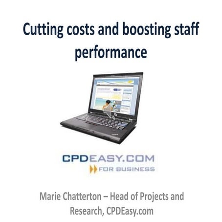 Staff training - cutting costs and boosting performance