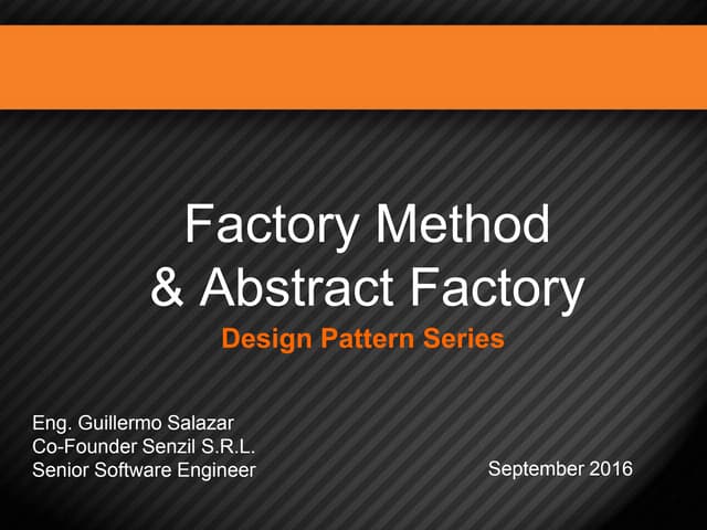 Design Patterns - Factory Method & Abstract Factory