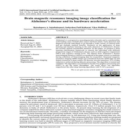 Brain magnetic resonance imaging image classification for Alzheimer's disease...
