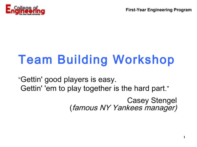 Team Building Workshop