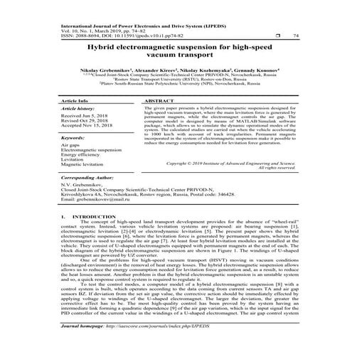 Hybrid electromagnetic suspension for high-speed vacuum transport