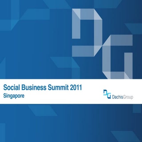 2011 SBS Singapore | Jeff Dachis, Social Business Design