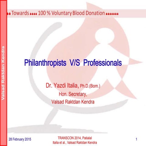 Philanthropy Verses Professionalism