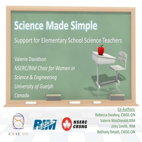 ICWES15 - Support for elementary School Science Teachers. Presented by Valeri...