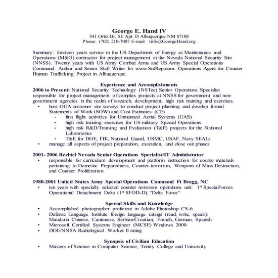 George E. Hand Iv presentations