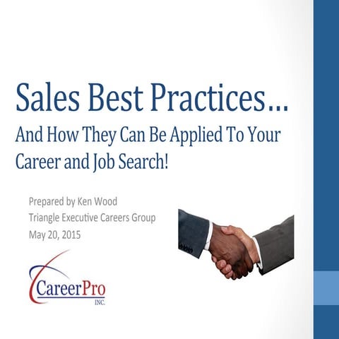 Sales Best Practices Presentation - Ken Wood 052015