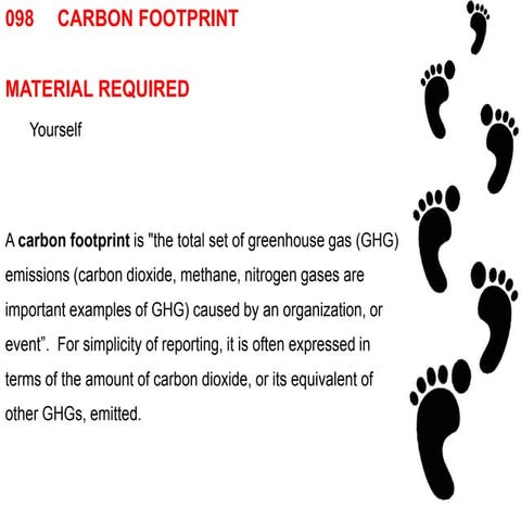 098 carbon footprint
