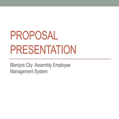 proposal presentation