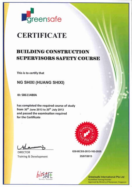 Steve Ng - Injection & Concrete Repair Cert | PDF