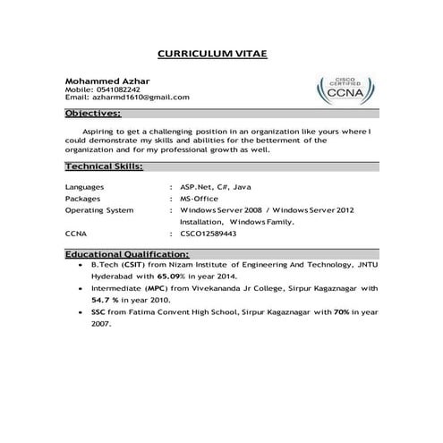 Sachin Resume | DOC