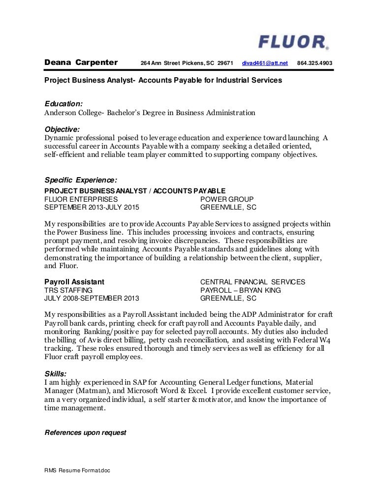finish carpenter resume