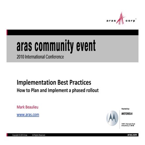 09 Ace 2010 Aras Implementation Best Practices