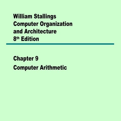 Comprehensive Overview of Computer Arithmetic and Floating Point ...