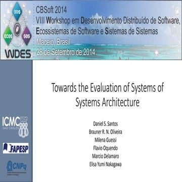 WDES 2014 paper: Towards the Dynamic Evolution of Context-based Systems-of-Sy...