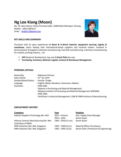 Cv Ng Lee Kiang